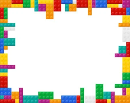 Frame elements a plan view of the colored plastic constructor vector illustra Stock Illustration