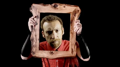 Frame emotions angry bitter Stock Footage