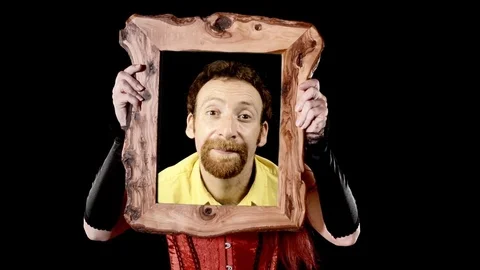Frame emotions happy innocent Stock Footage