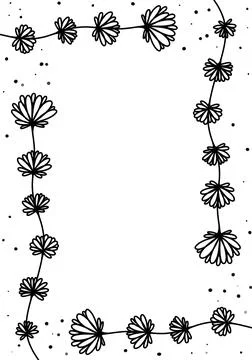 Frame empty space for the text botanical floral Illustrazione stock