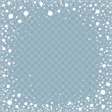 Frame from Falling Snow Effect. Design element. Stock Illustration