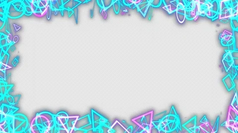 A frame featuring moving geometric patterns of colorful neon lights Stock Footage 332257878