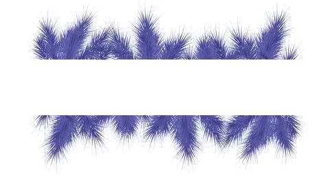 Frame with fir tree on transparent background very peri toned Stock Illustration