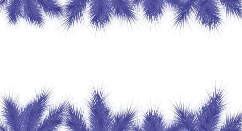 Frame with fir tree on transparent background very peri toned Stock Illustration