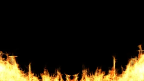 Frame of fire, Below position, motion graphics - Black background Stock Footage 108085788
