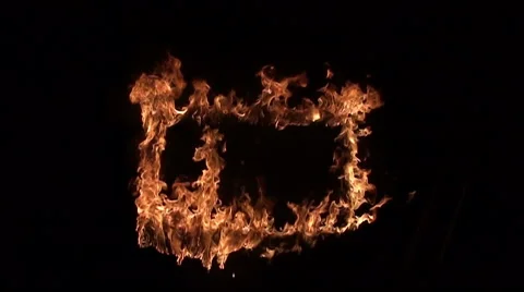 Frame in fire Stock Footage 63307875