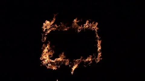 Frame in fire Stock Footage 63307880