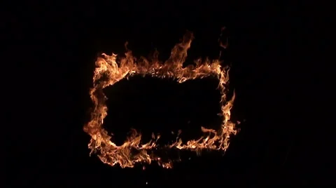 Frame in fire Stock Footage 63307881