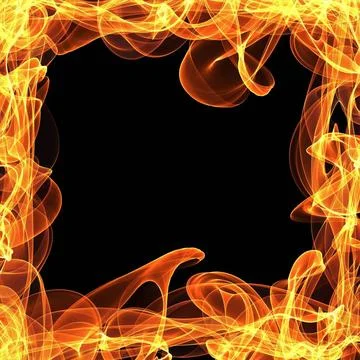 Frame of fire frame of fire on the black background Copyright: xZoonar.com... Foto stock