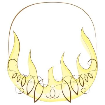 Frame with flame. vector illustration Stock Illustration