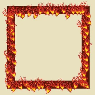 Frame With Flames Illustrazione stock