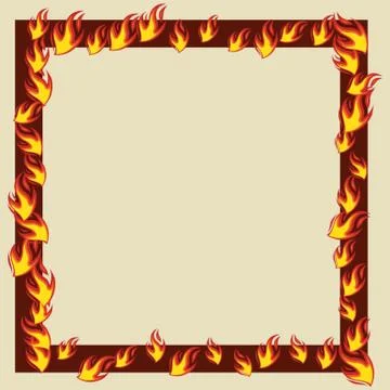 Frame With Flames Illustrazione stock