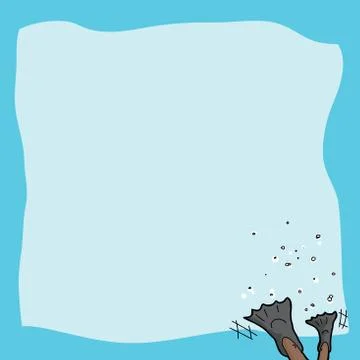 Frame with flippers Stock Illustration