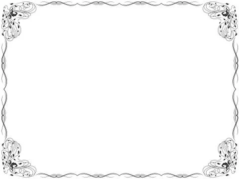 Frame with floral elements Stock Illustration