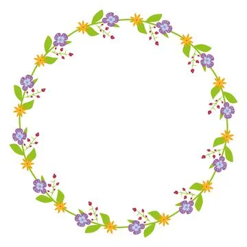 Frame with floral pattern Illustrazione stock