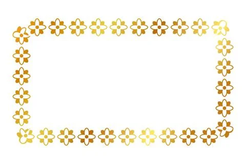 Frame - Flower - Tioss - Rectangle 01 08B Illustrazione stock