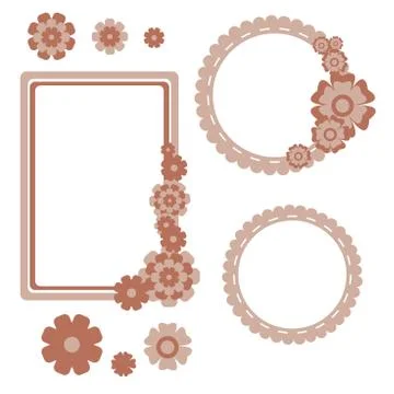 Frame with flowers 스톡 일러스트
