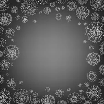 Frame of  flowers Stock Illustration