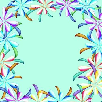 Frame of flowers. Stock Illustration