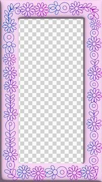 Frame with flowers Stock Illustration