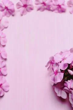 Frame of flowers on the table Stock Photos