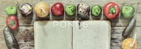 Frame of food. Autumn seasonal products Stock Photos