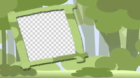 Frame on a forest background Stock Illustration