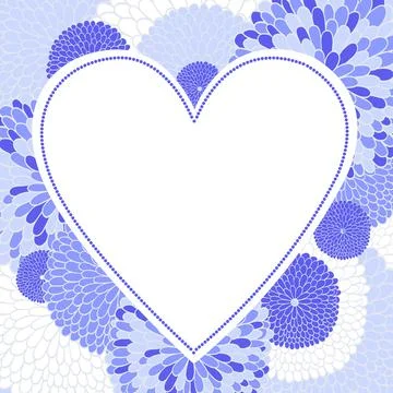 Frame in the form of heart. Illustrazione stock
