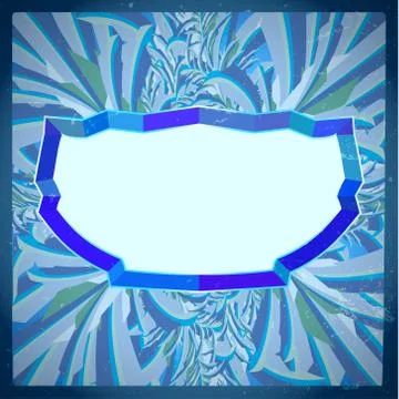 Frame with frosty pattern Stock Illustration