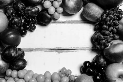 Frame of fruit on the table Foto stock