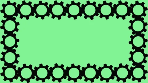 Frame gear horizontal Stock Footage 308139605