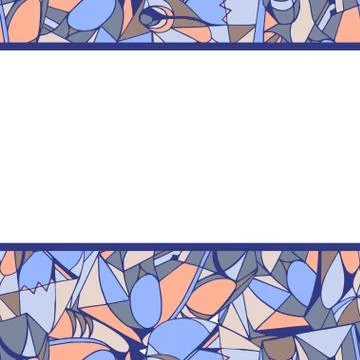 Frame of geometric pattern lilac color Stock Illustration