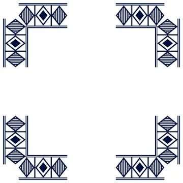 Frame with geometric patterns. Stock Illustration