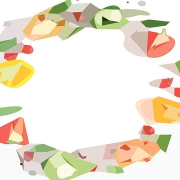 Frame of geometric shapes, vector Stock Illustration