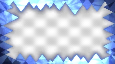 A frame with a glowing ice mountain (Seamless Loop, with Alpha Channel) Stock Footage 332968981
