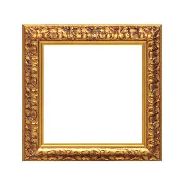 Frame gold square Stock Photos