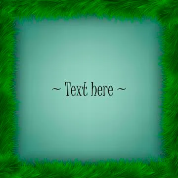 Frame of grass on green background Stock Illustration