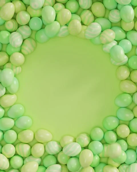 Frame of Green Easter eggs Stock-Footage 304174770