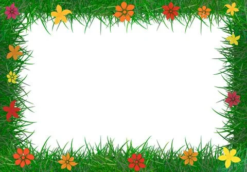 Frame of green grass. Stock Illustration
