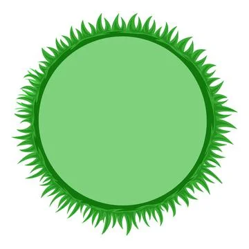 Frame with green grass Stock Illustration