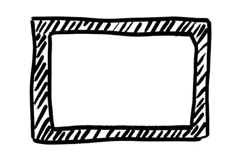 Frame hand drawn in black. 스톡 일러스트