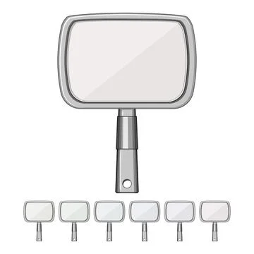 Frame hand mirror cartoon vector graphic Stock Illustration