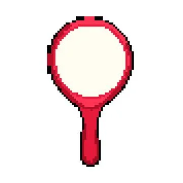 Frame hand mirror pixel art vector illustration Stock Illustration