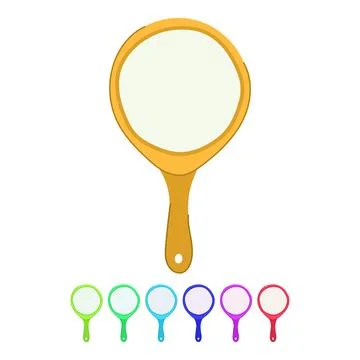 Frame hand mirror vector cartoon graphic Illustrazione stock