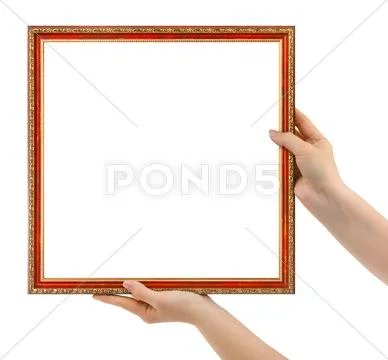 Frame in hands Stock Photos