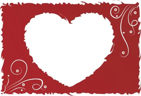 Frame with heart Stock Illustration
