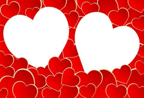Frame of hearts Stock Illustration