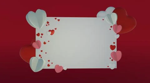 Frame with hearts Stock Illustration