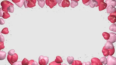 Frame with hearts, loop animation 3D Stock Footage 169859259