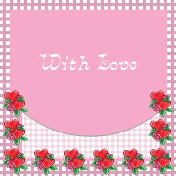 Frame with hearts - vector image 스톡 일러스트